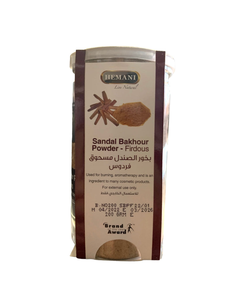 Sandal Bakhour Powder Firdous (Jar) 200g