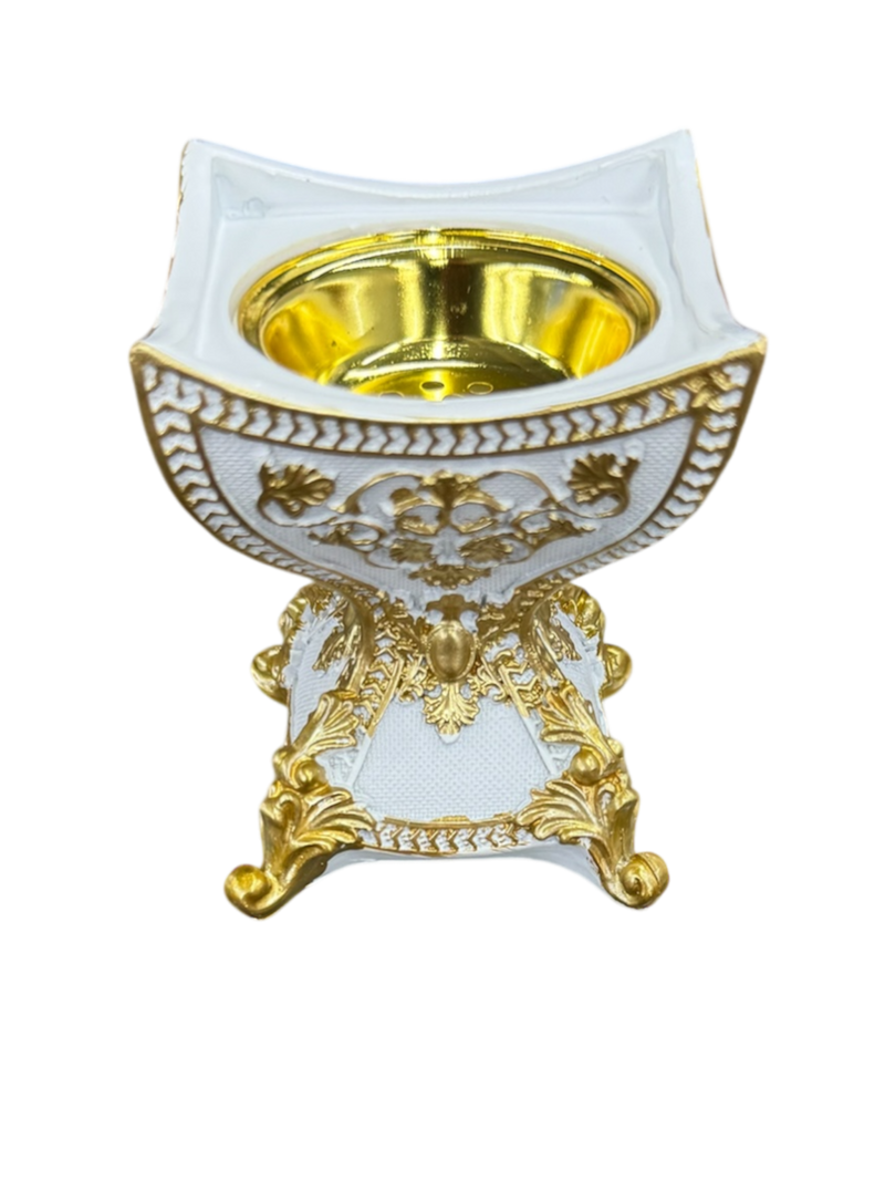 Mabkhara: Sm. Plaster Chalice - White