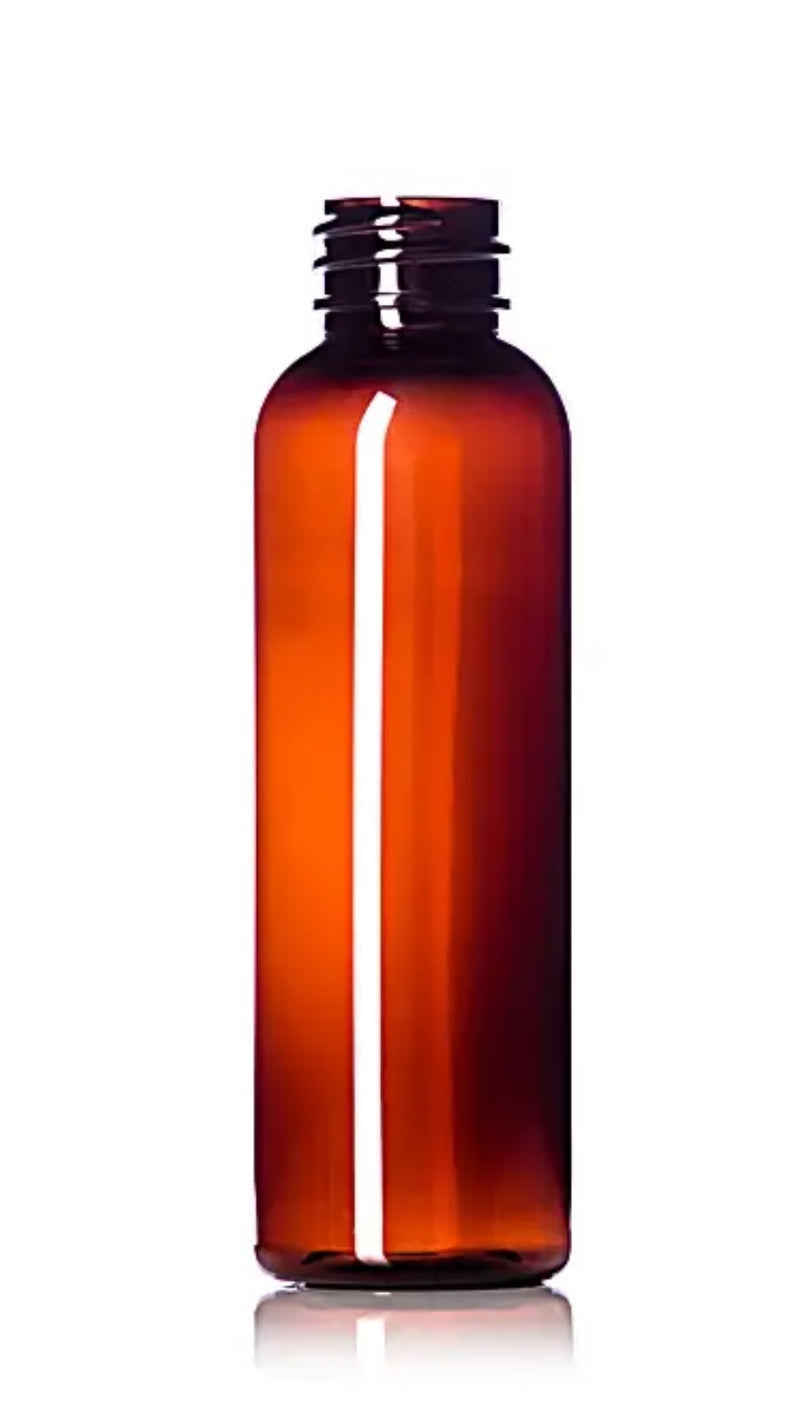 Empty Amber Tall Plastic Bottle- 2oz