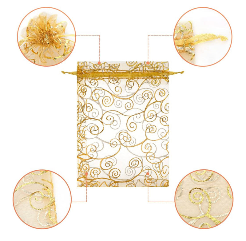Empty Gold Gift Bags/Pouch 4x5