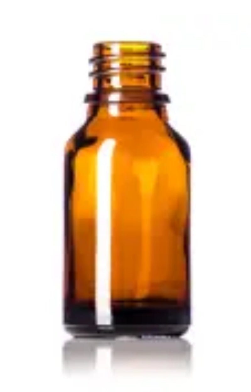 Empty Amber Glass Bottle- 0.5oz