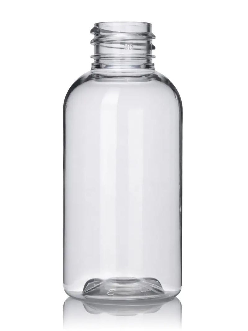 Empty Clear Oval Plastic Bottle- 2oz