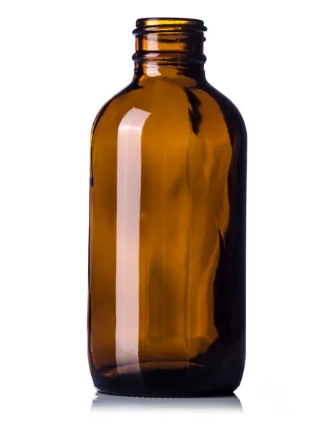 Empty Amber Glass Bottle- 4oz