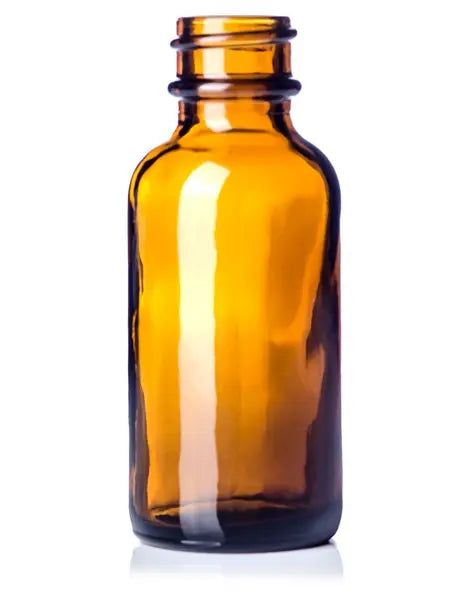 Empty Amber Glass Bottle- 1oz