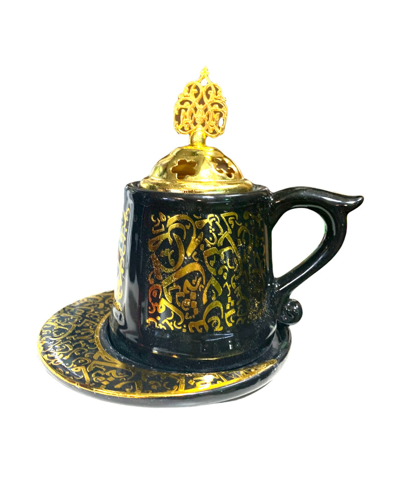 Mabkhara: Ceramic Cup & Saucer - MyBakhoor