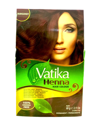 Vatika Henna Hair Color: Burgandy 60g - MyBakhoor