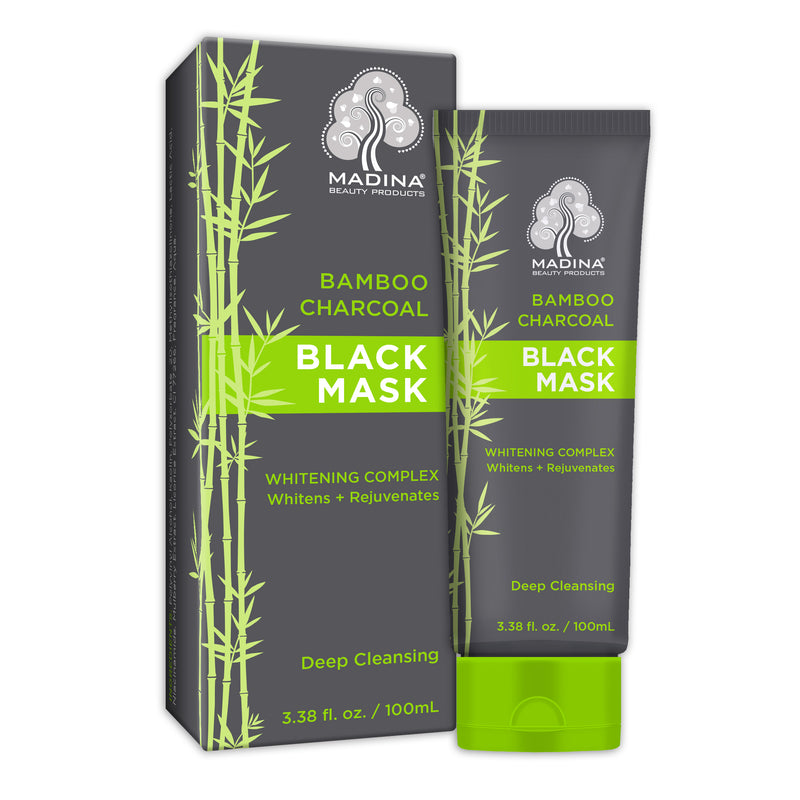 Madina:  Black Mask- Bamboo Charcoal Mask 100ml - MyBakhoor