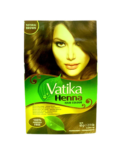 Vatika Henna Hair Color: Natural Brown 60g - MyBakhoor