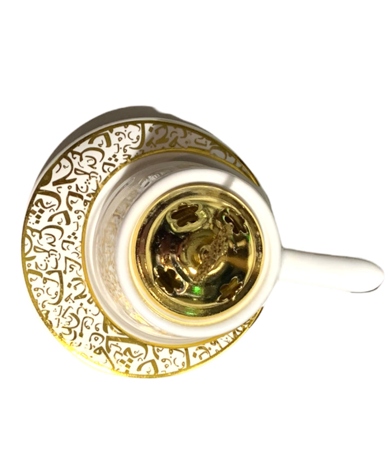 Mabkhara: Ceramic Cup & Saucer - MyBakhoor