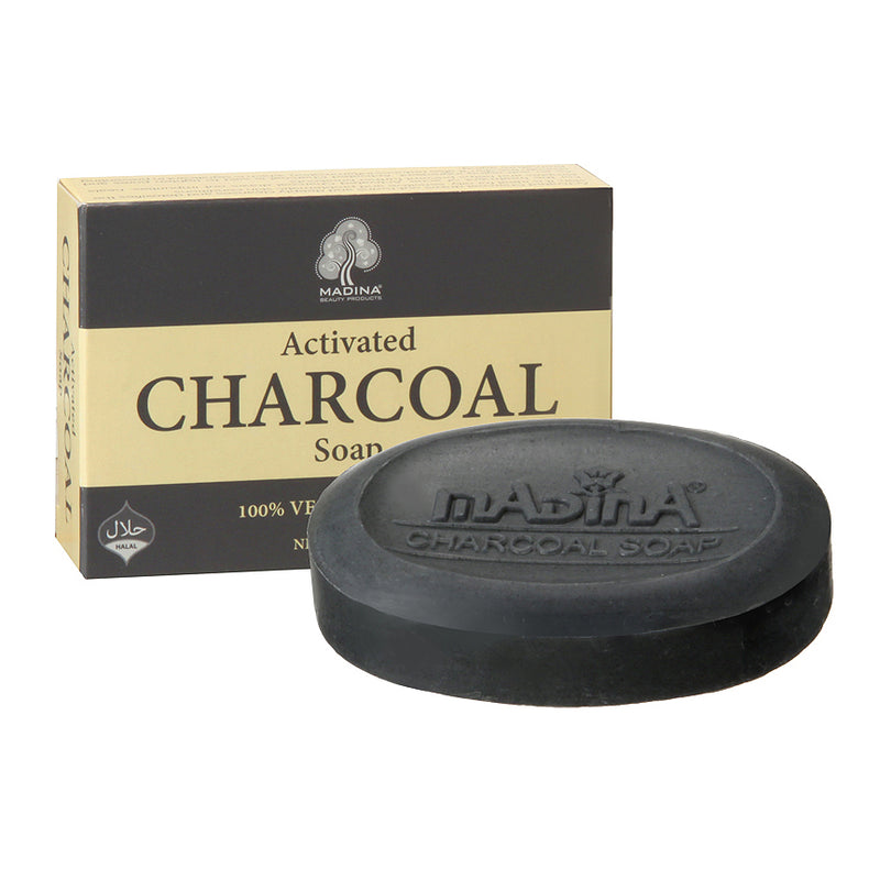 Madina: Activated Charcoal Soap Bar- (3.5oz) - MyBakhoor
